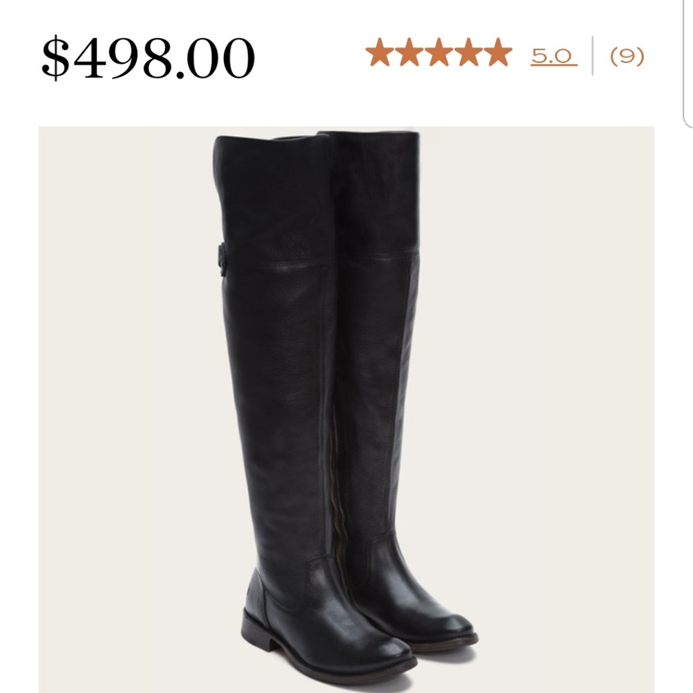 Frye Shirley 7739 black boots over the knee sz 7